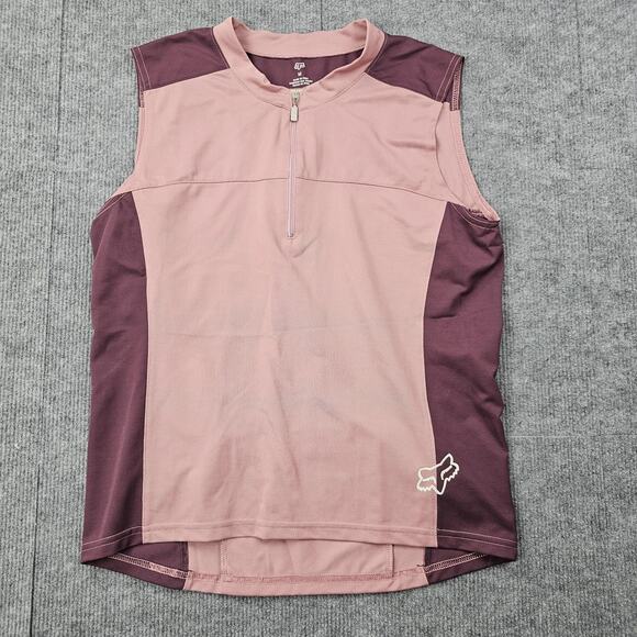 Fox Racing Cycling Shirt Womens Medium Sleeveless Half Zip Athletic MTB Bike BMX - Picture 1 of 5